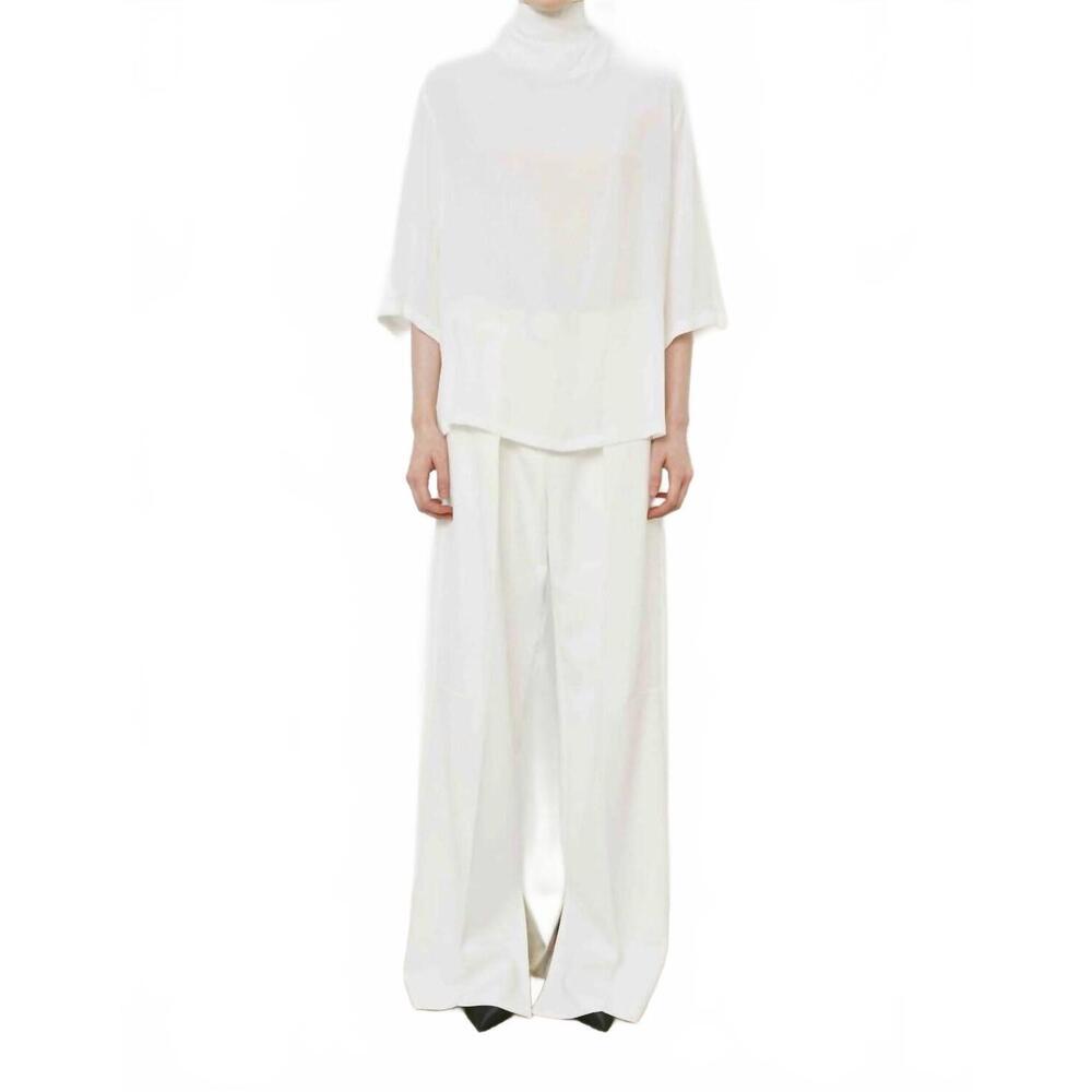 NEW MEIMEIJ women's turtleneck blouse in white